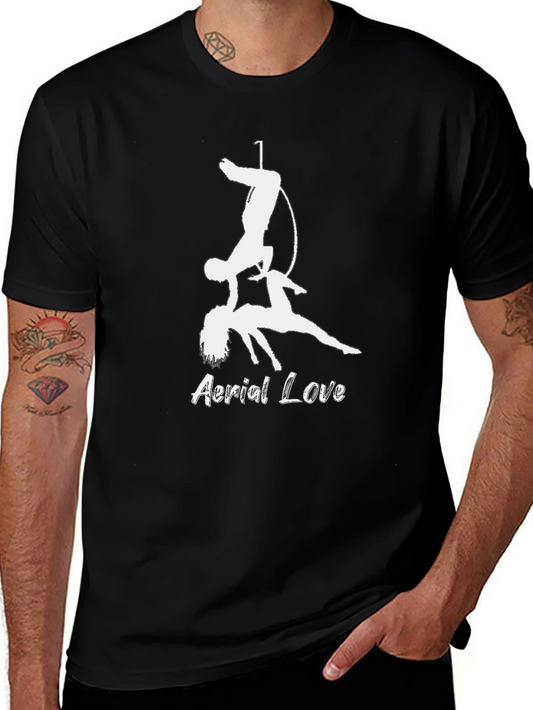 Aerial Love Graphic T-Shirt Black Cotton