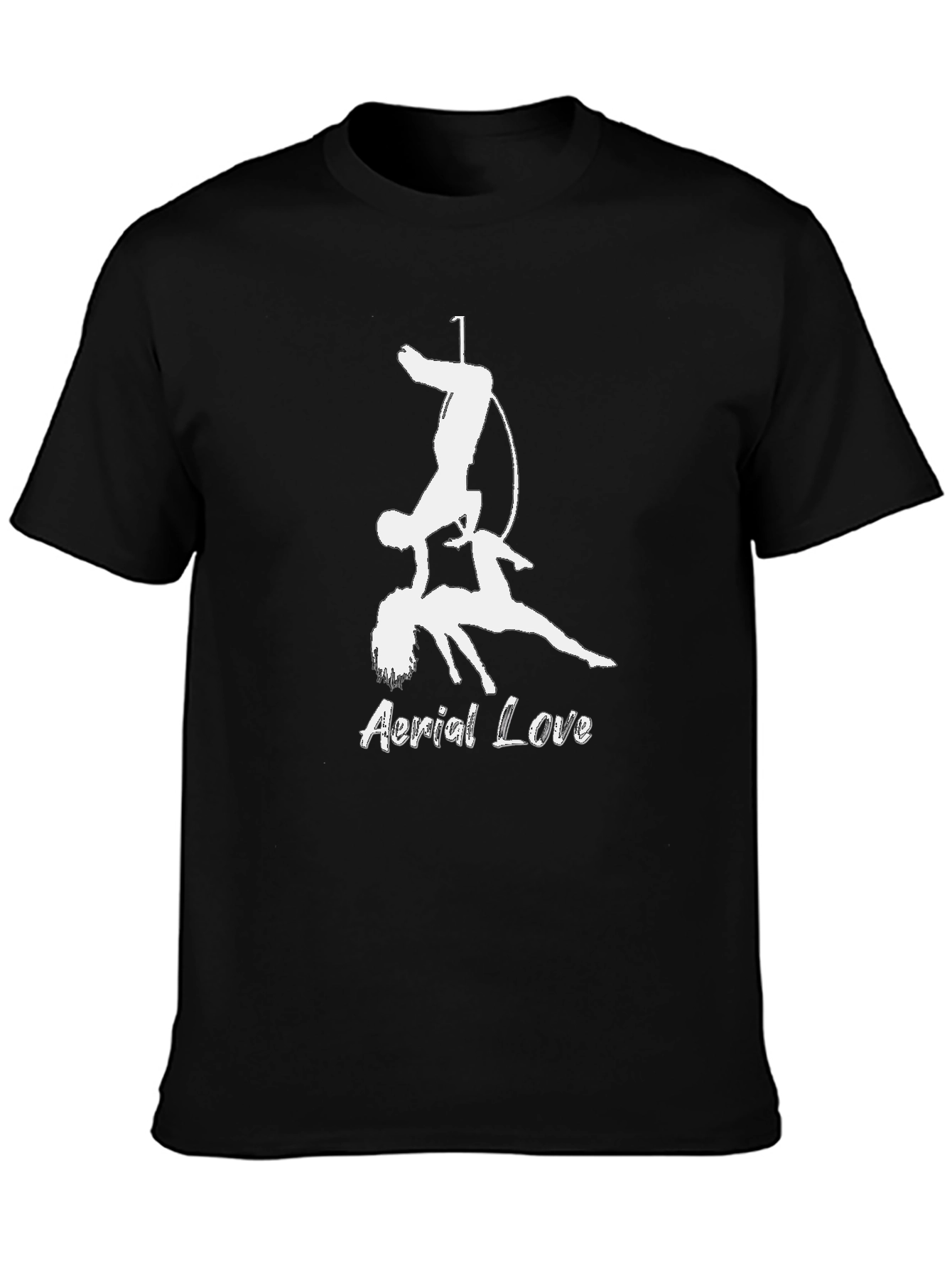 Aerial Love Graphic T-Shirt Black Cotton