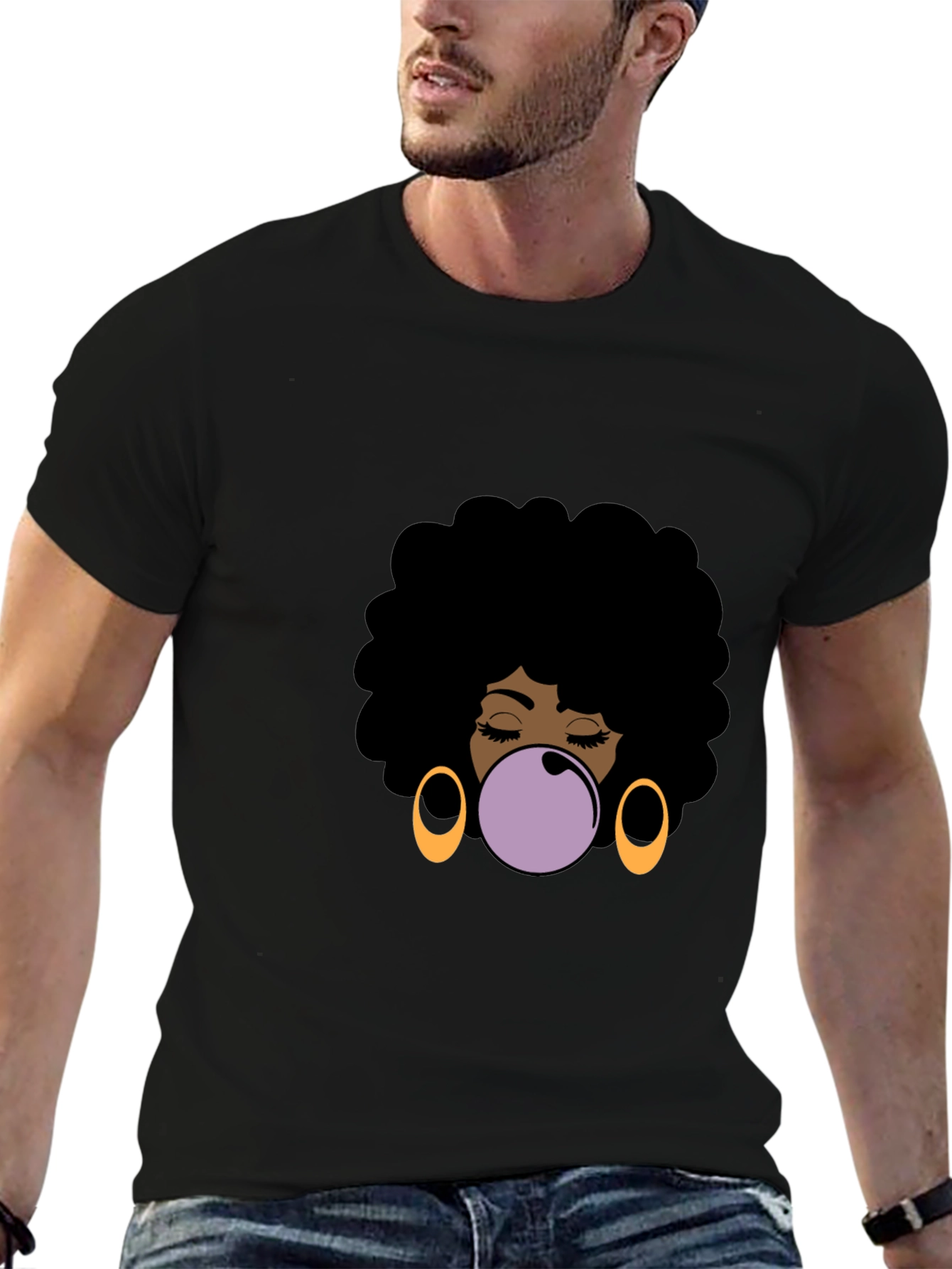 Afro Bubble Gum Pop Art T-Shirt