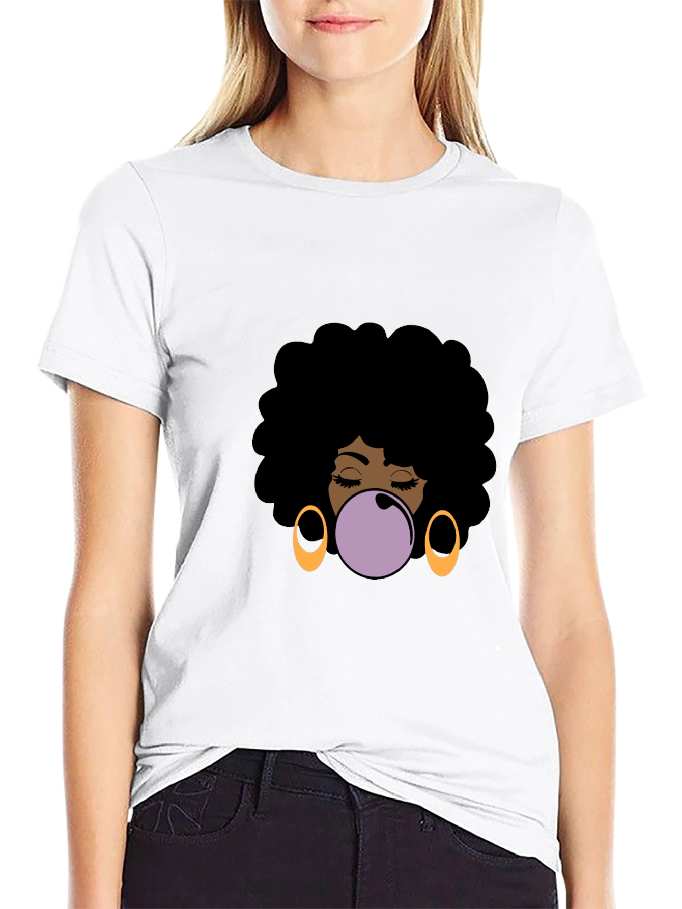 Afro Bubble Gum Pop Art T-Shirt