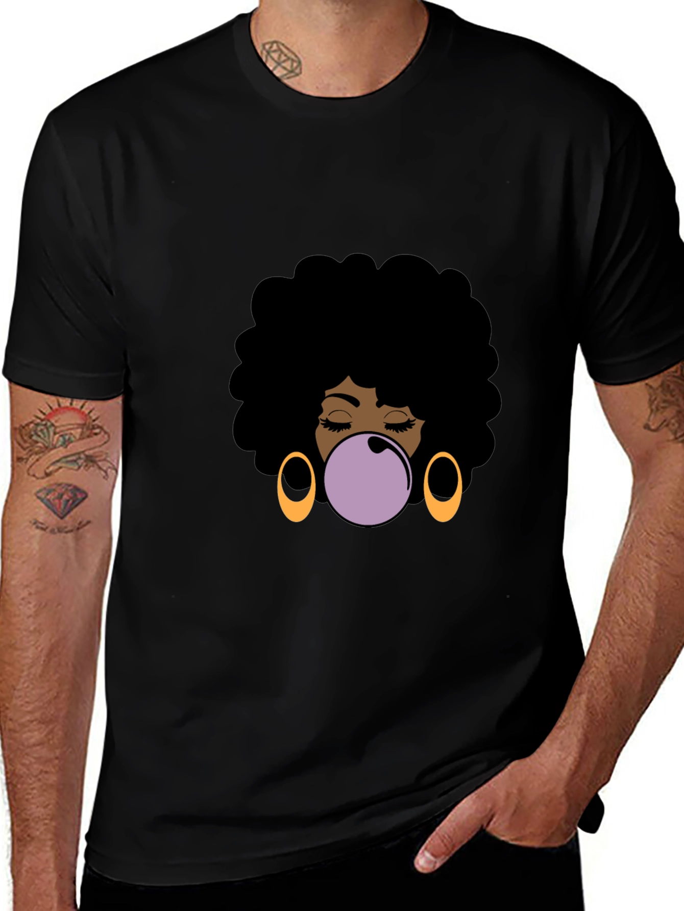 Afro Bubble Gum Pop Art T-Shirt