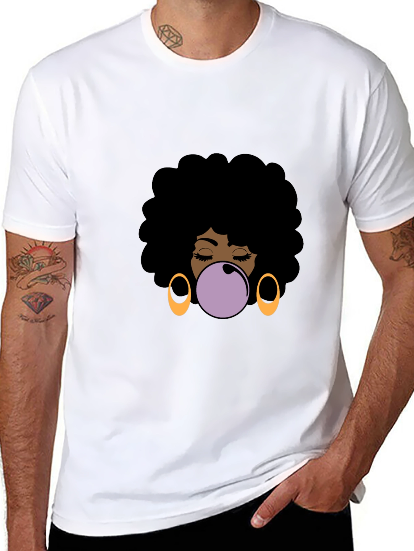 Afro Bubble Gum Pop Art T-Shirt