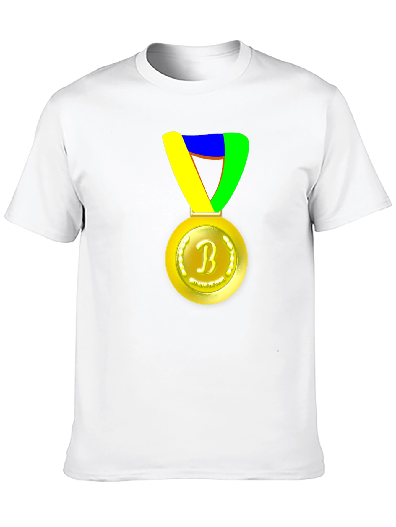 Black T-Shirt with Medal Graphic