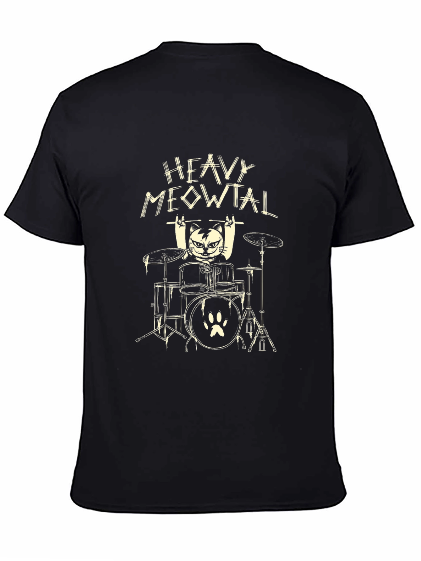 Heavy Meowtal Black T-Shirt