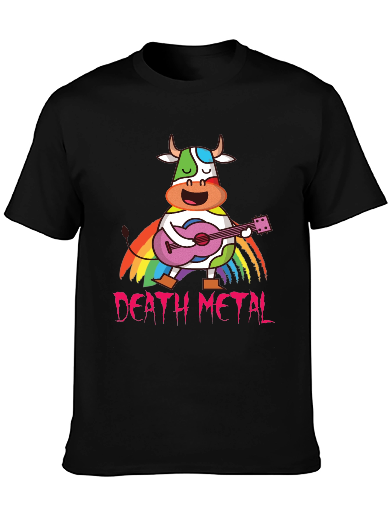 Death Metal Rainbow Cow T-Shirt