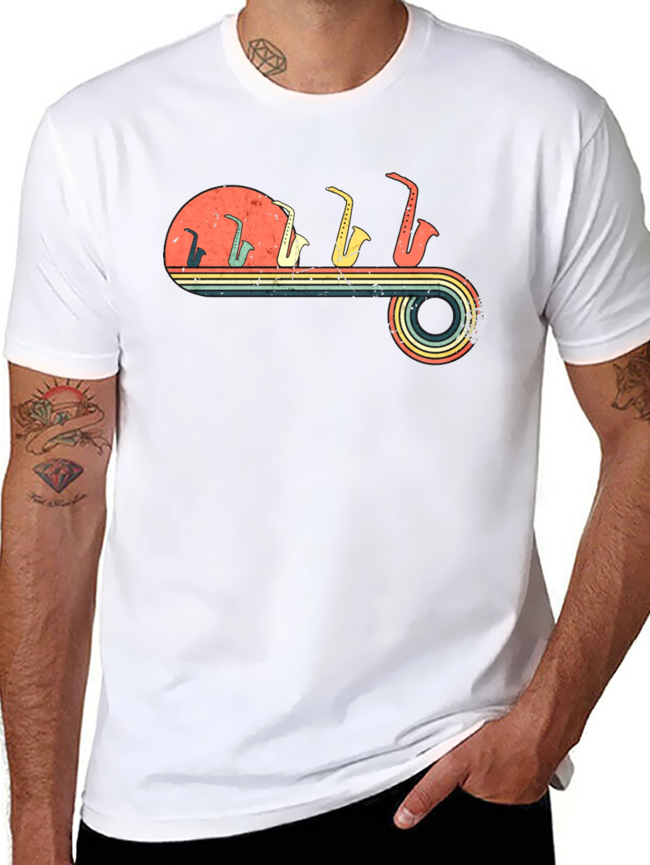 Retro Saxophone T-Shirt