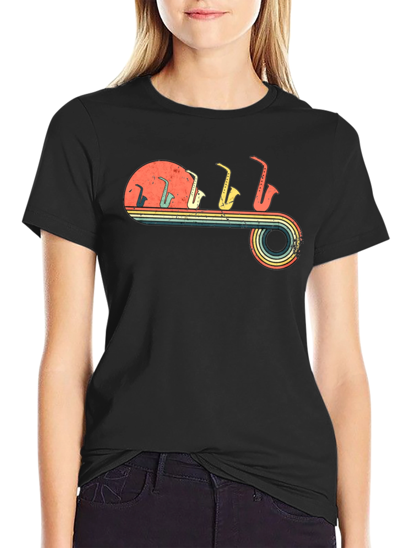 Retro Saxophone T-Shirt