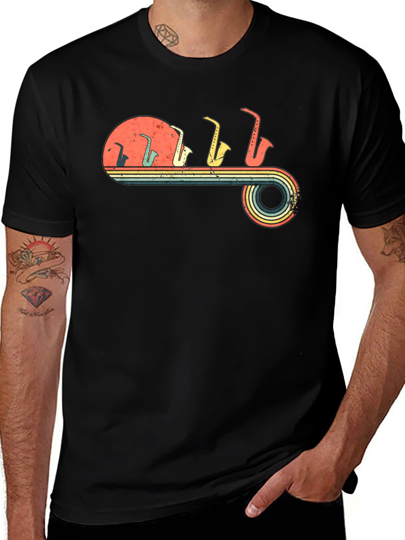 Retro Saxophone T-Shirt
