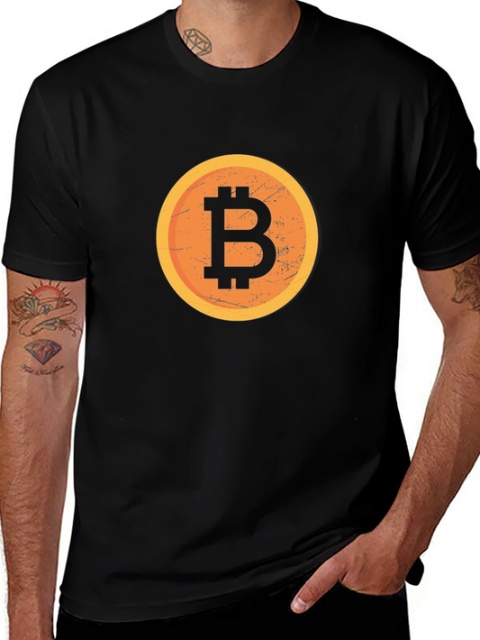 Bitcoin Logo Graphic Black T-Shirt