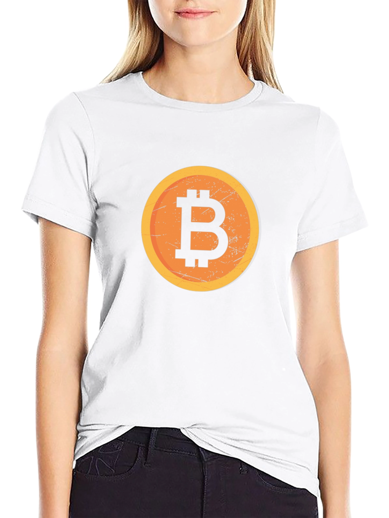 Bitcoin Logo Graphic Black T-Shirt