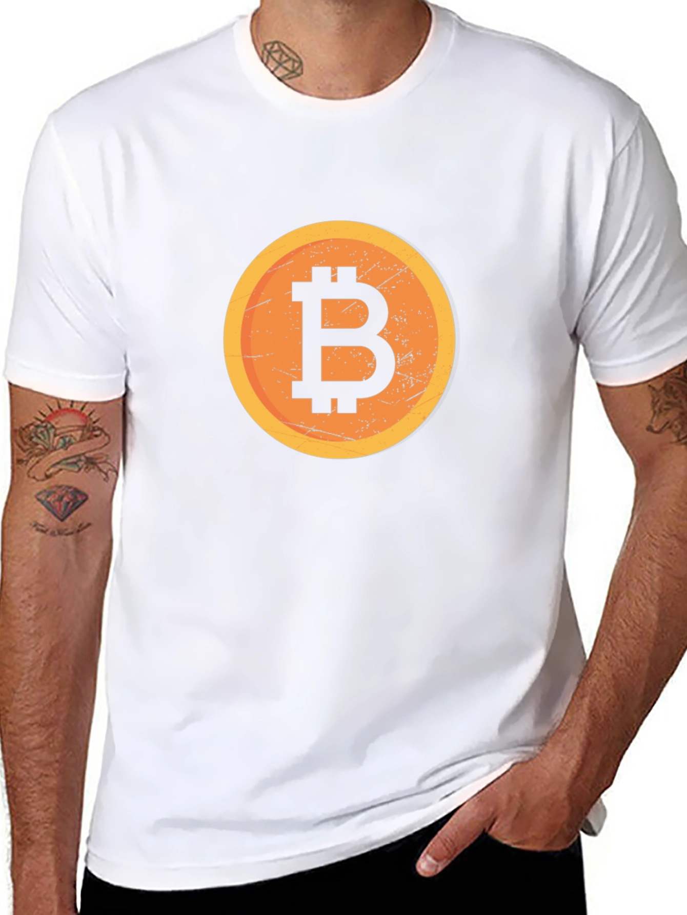 Bitcoin Logo Graphic Black T-Shirt