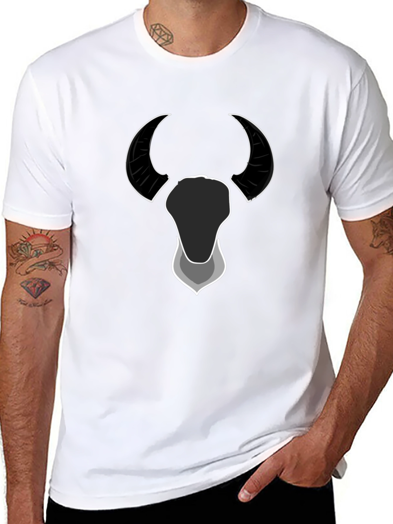 Black Bull Graphic Tee - Bold Statement