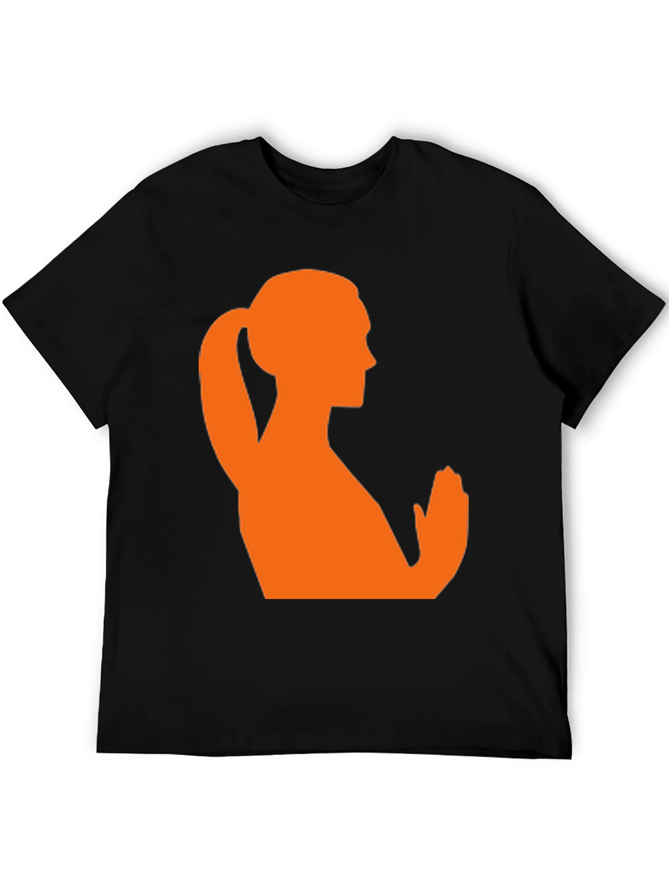 Silhouette Yoga Pose T-Shirt - Black Cotton Tee