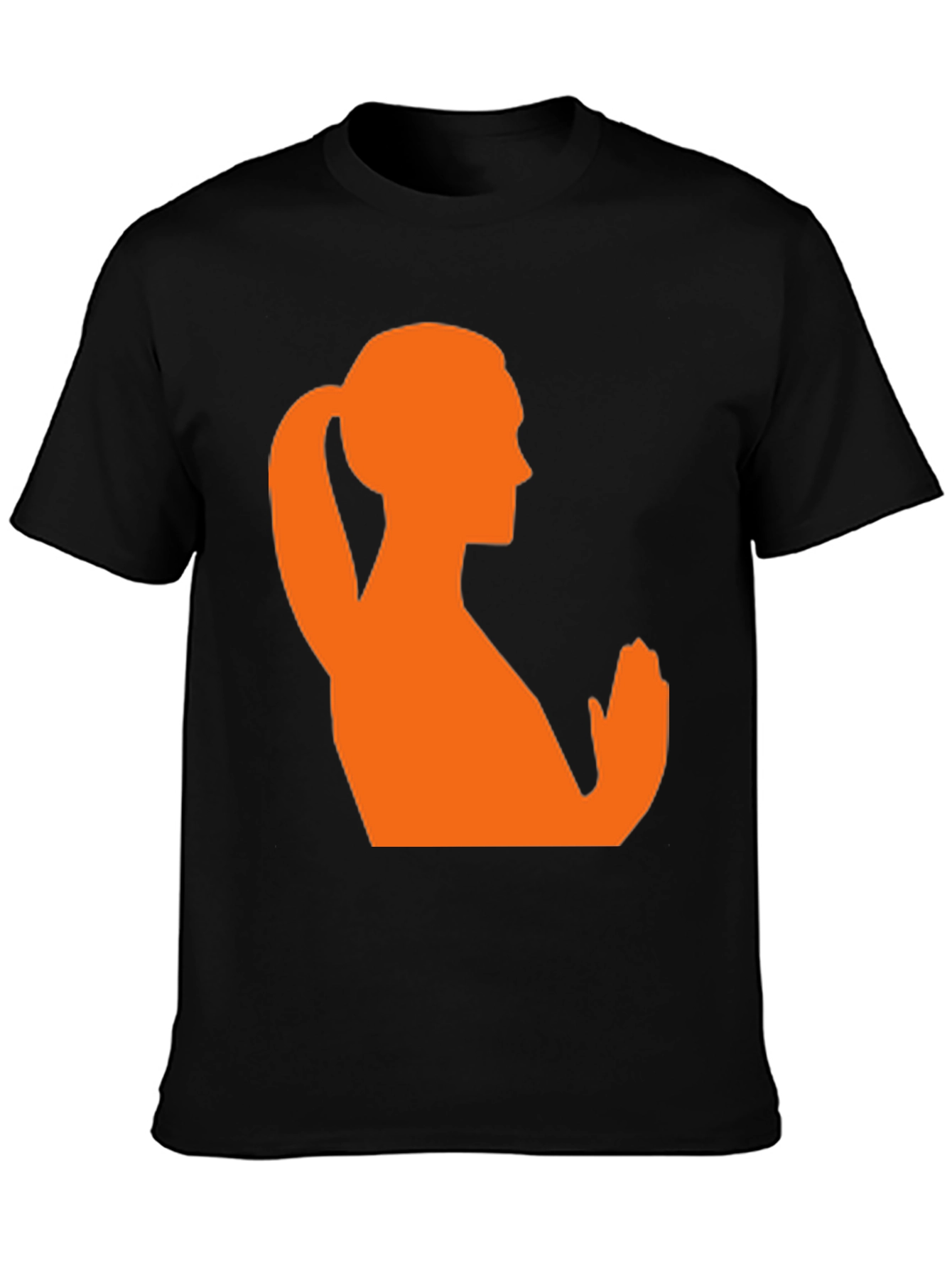 Silhouette Yoga Pose T-Shirt - Black Cotton Tee