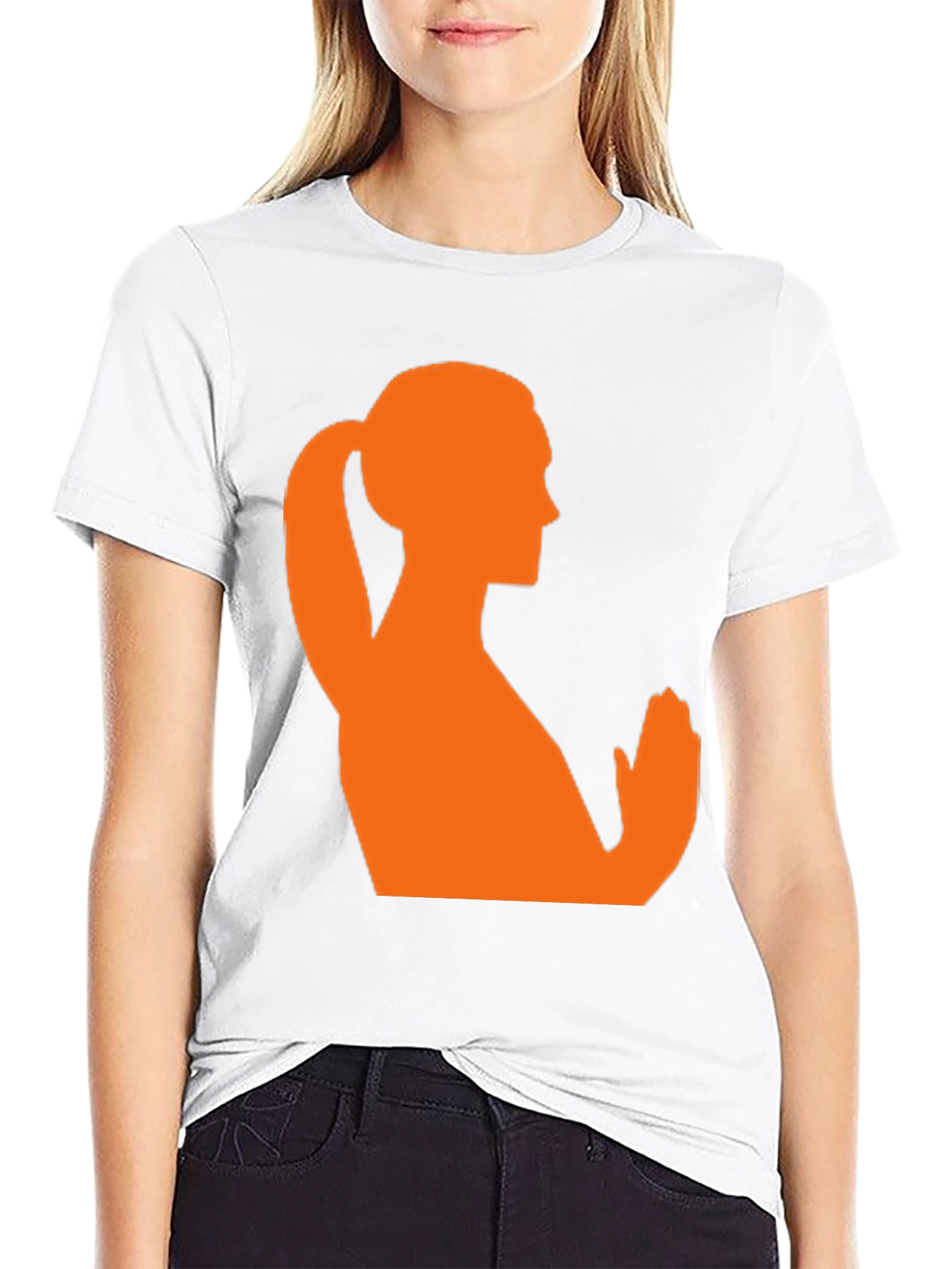 Silhouette Yoga Pose T-Shirt - Black Cotton Tee
