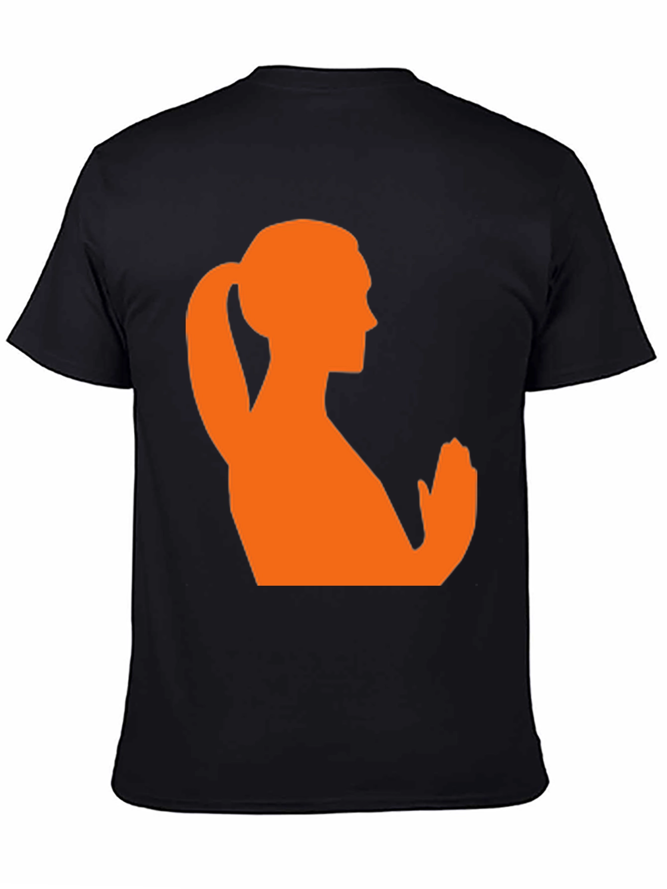 Silhouette Yoga Pose T-Shirt - Black Cotton Tee