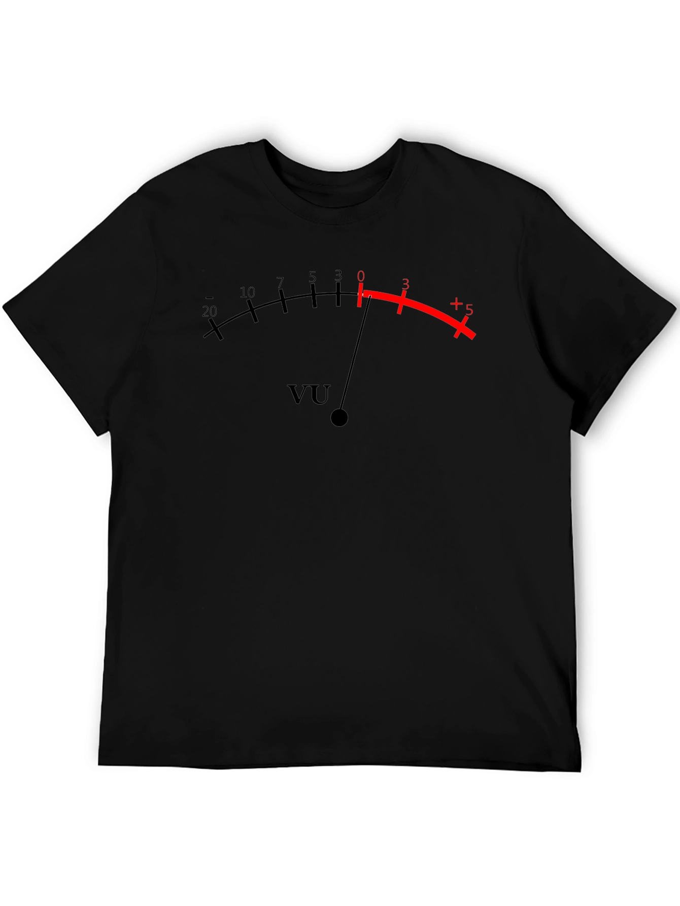 VU Meter Graphic T-Shirt - Classic Black Tee