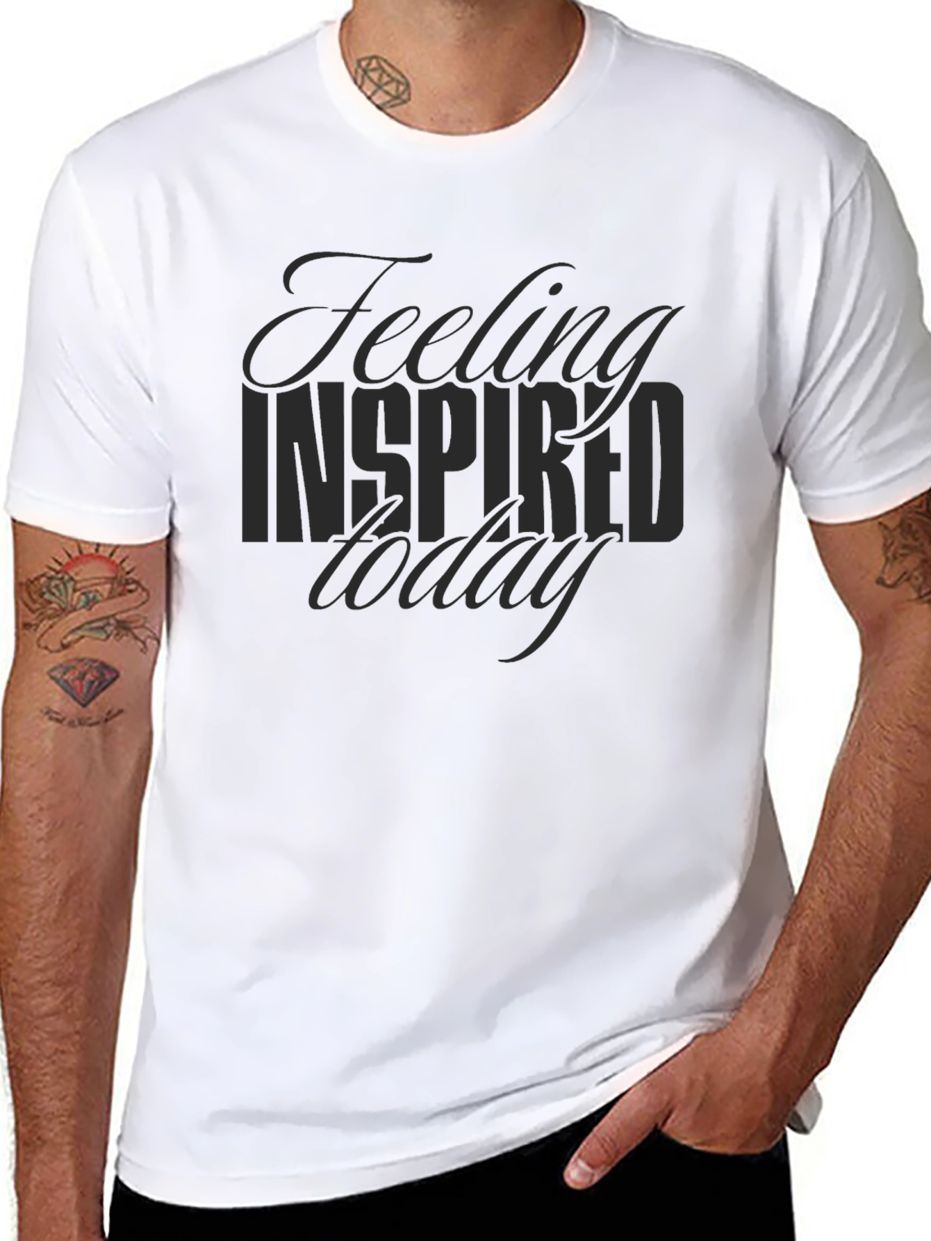 Inspired Today Black Graphic T-Shirt