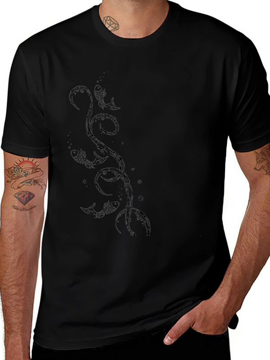 Black Koi Fish Graphic Tee