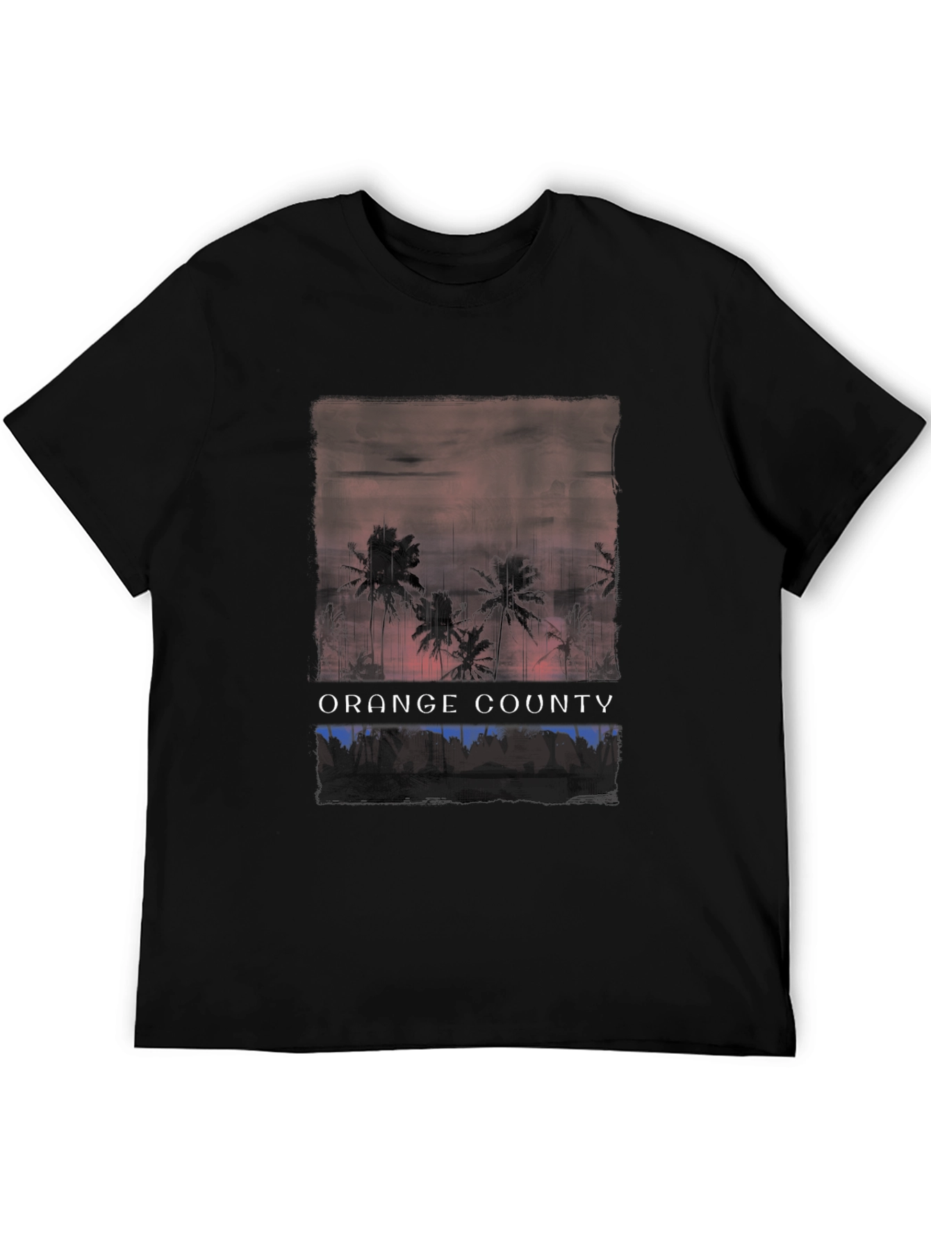 Orange County Palm Tree Sunset Graphic Tee