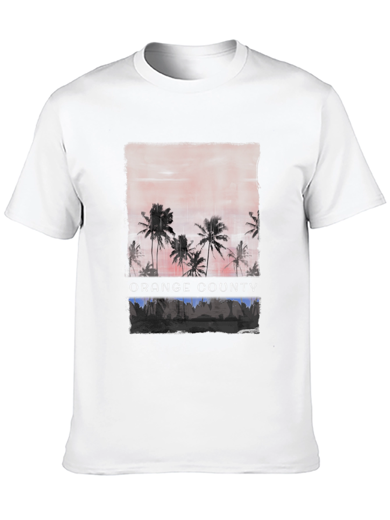 Orange County Palm Tree Sunset Graphic Tee