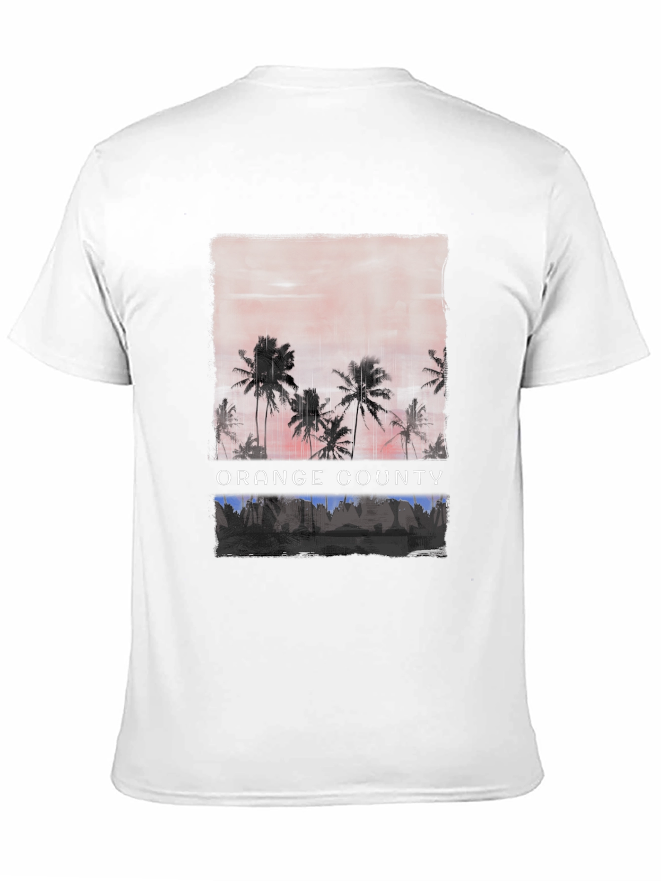 Orange County Palm Tree Sunset Graphic Tee