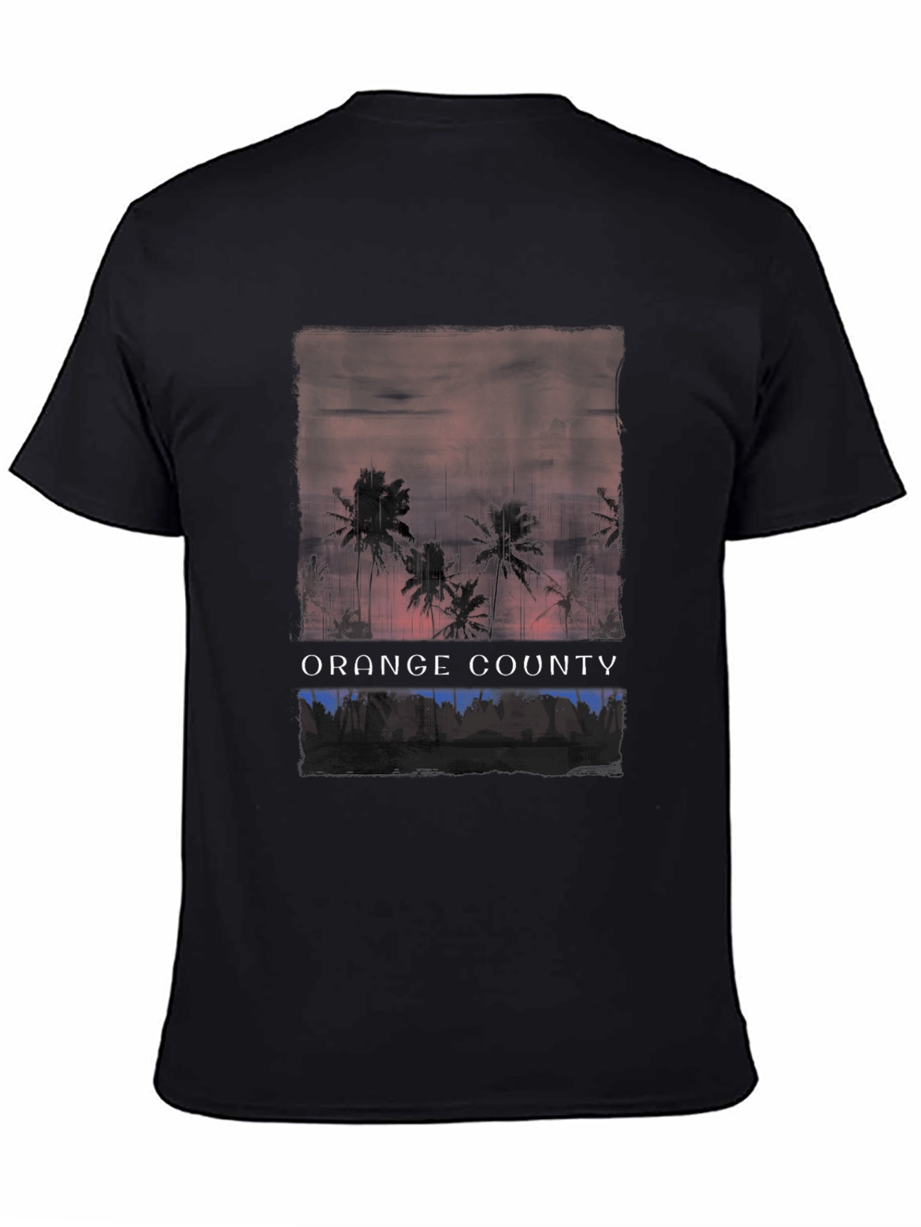 Orange County Palm Tree Sunset Graphic Tee