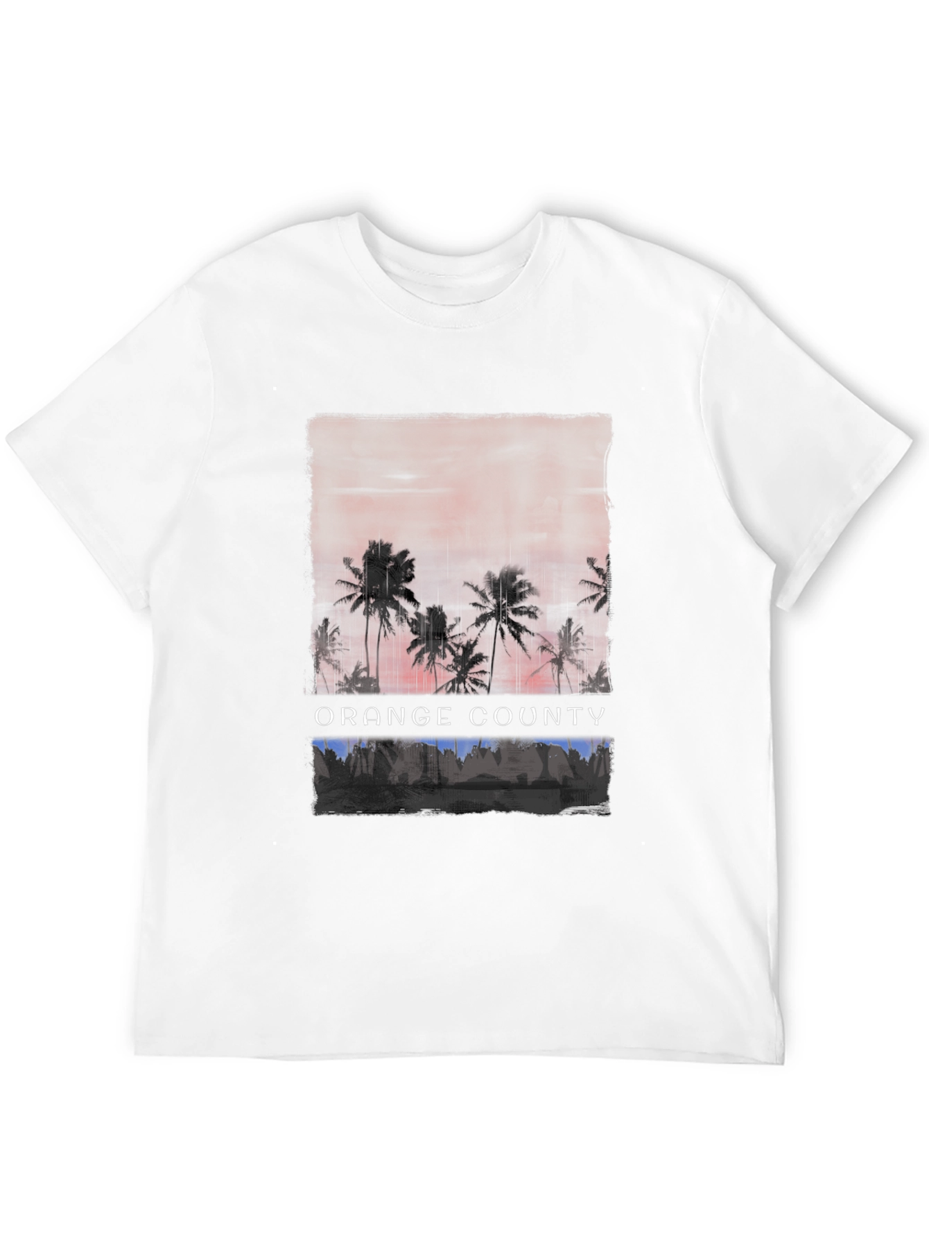 Orange County Palm Tree Sunset Graphic Tee