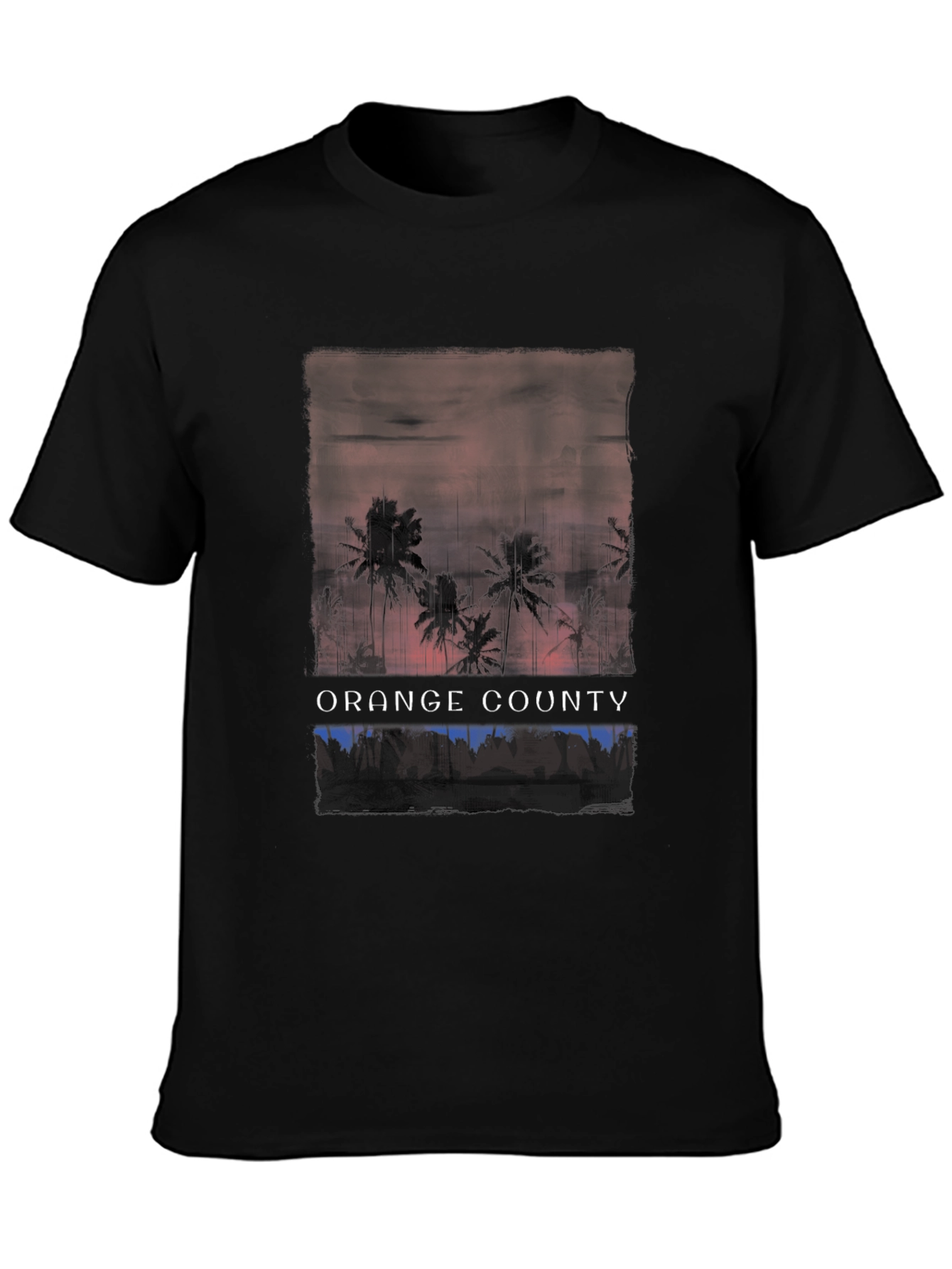 Orange County Palm Tree Sunset Graphic Tee