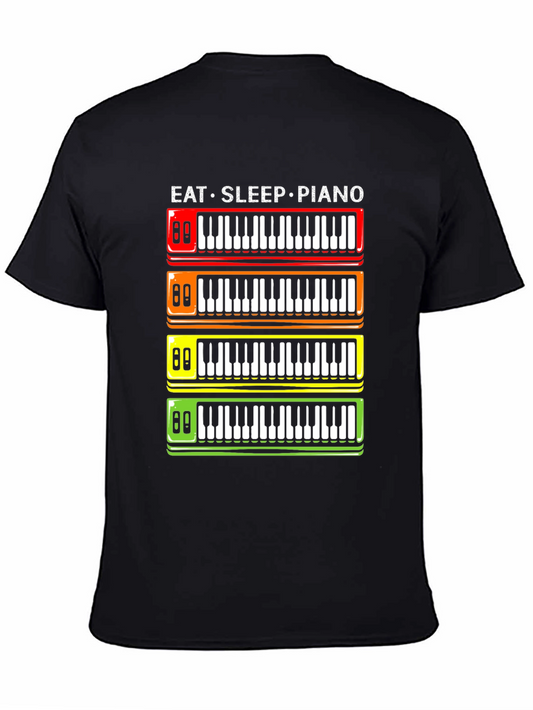 Eat Sleep Piano T-Shirt - Music Lover Tee