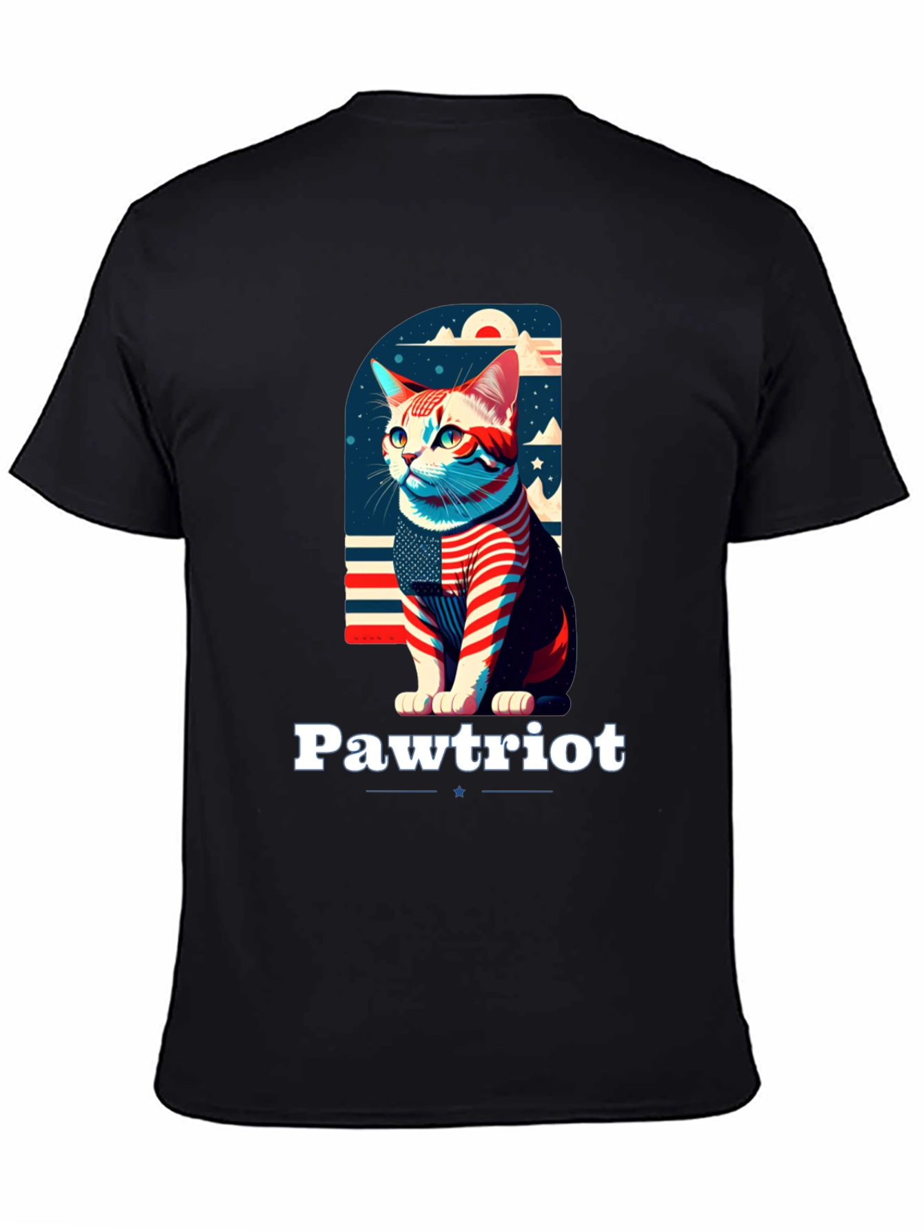 Pawtriot T-Shirt - Patriotic Cat Tee