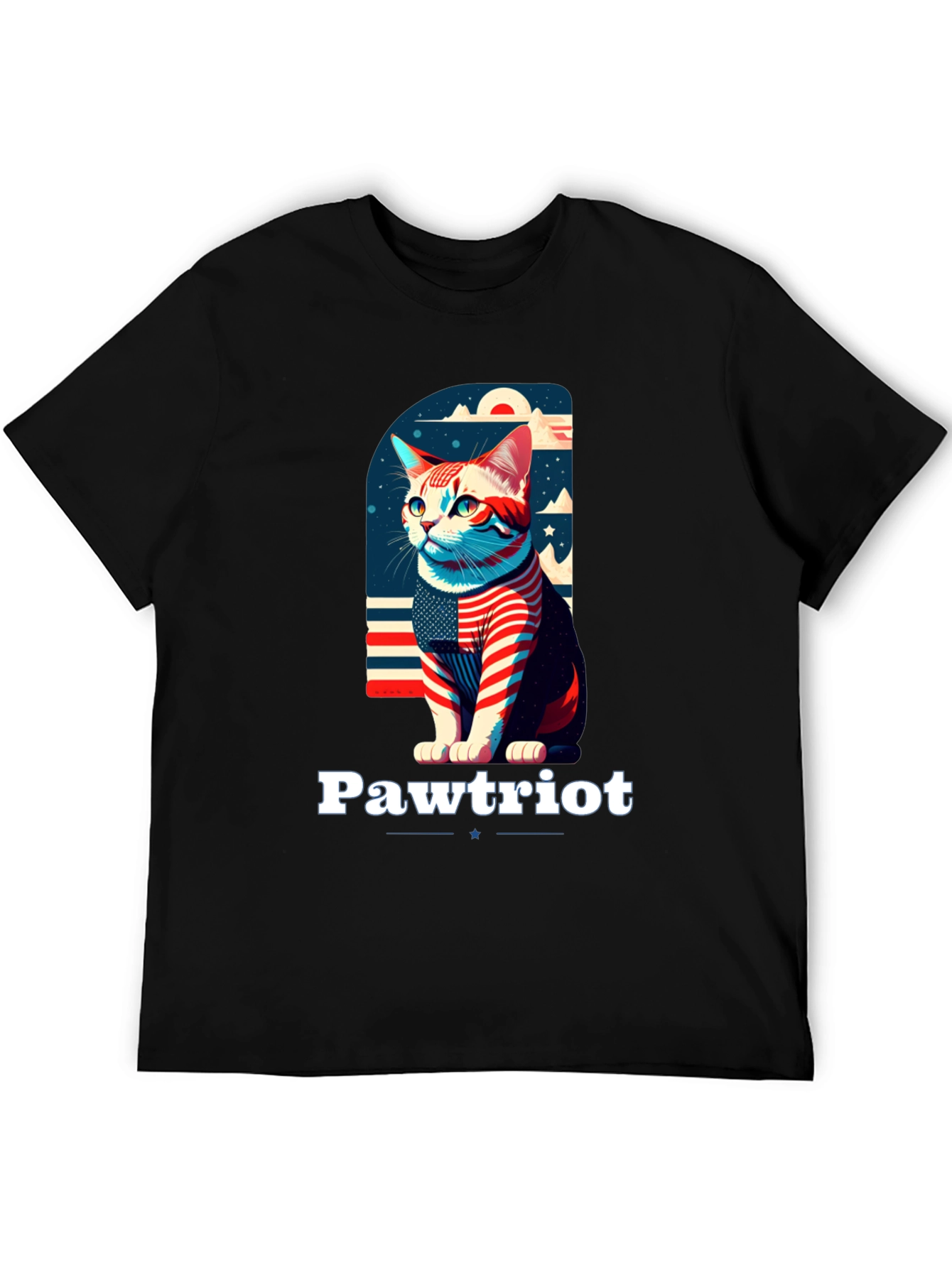 Pawtriot T-Shirt - Patriotic Cat Tee