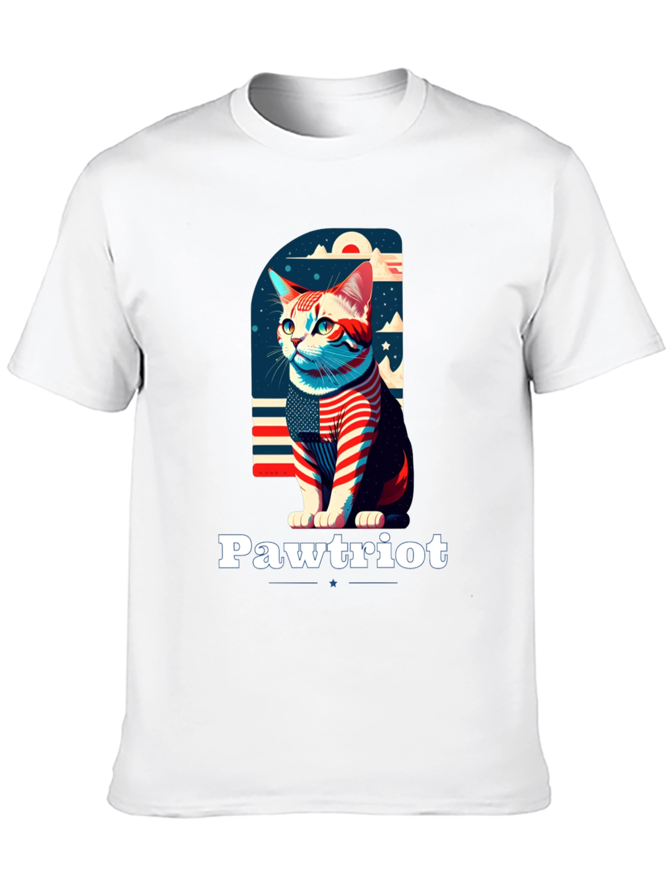 Pawtriot T-Shirt - Patriotic Cat Tee