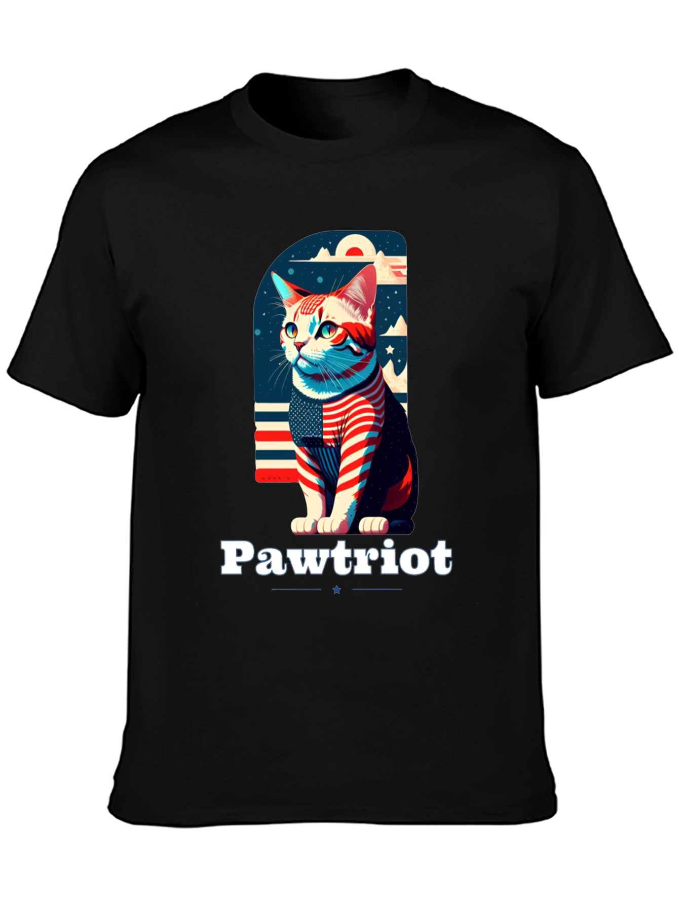 Pawtriot T-Shirt - Patriotic Cat Tee