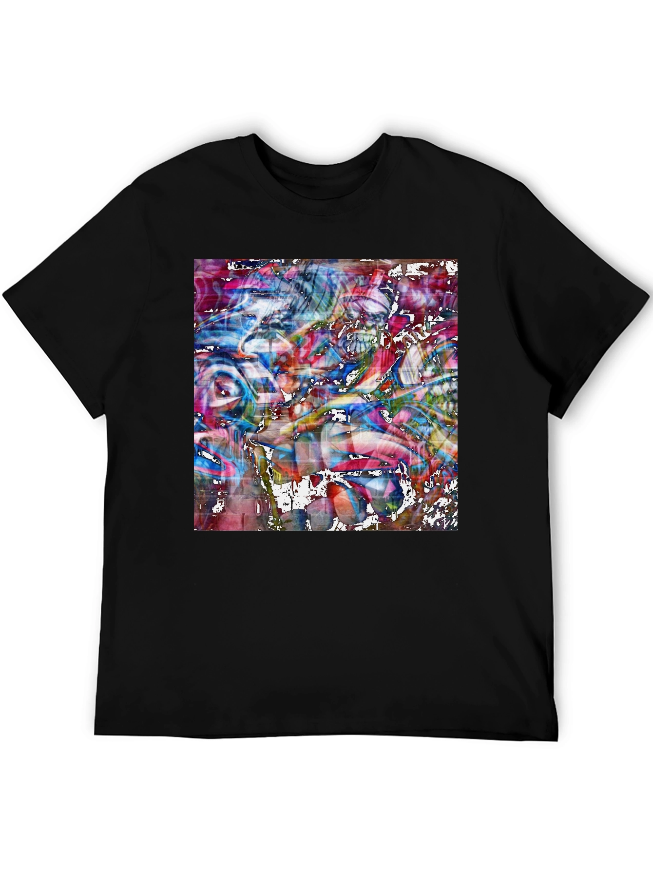 Abstract Art Graphic Black T-Shirt