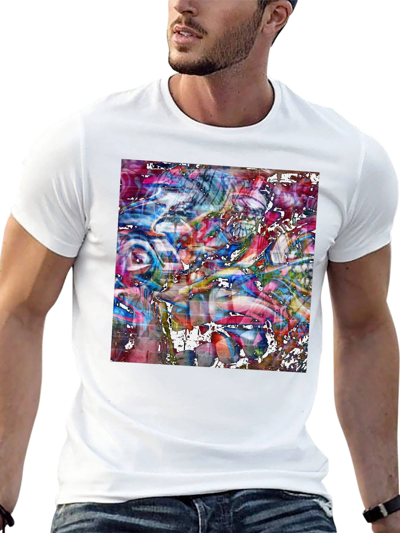 Abstract Art Graphic Black T-Shirt