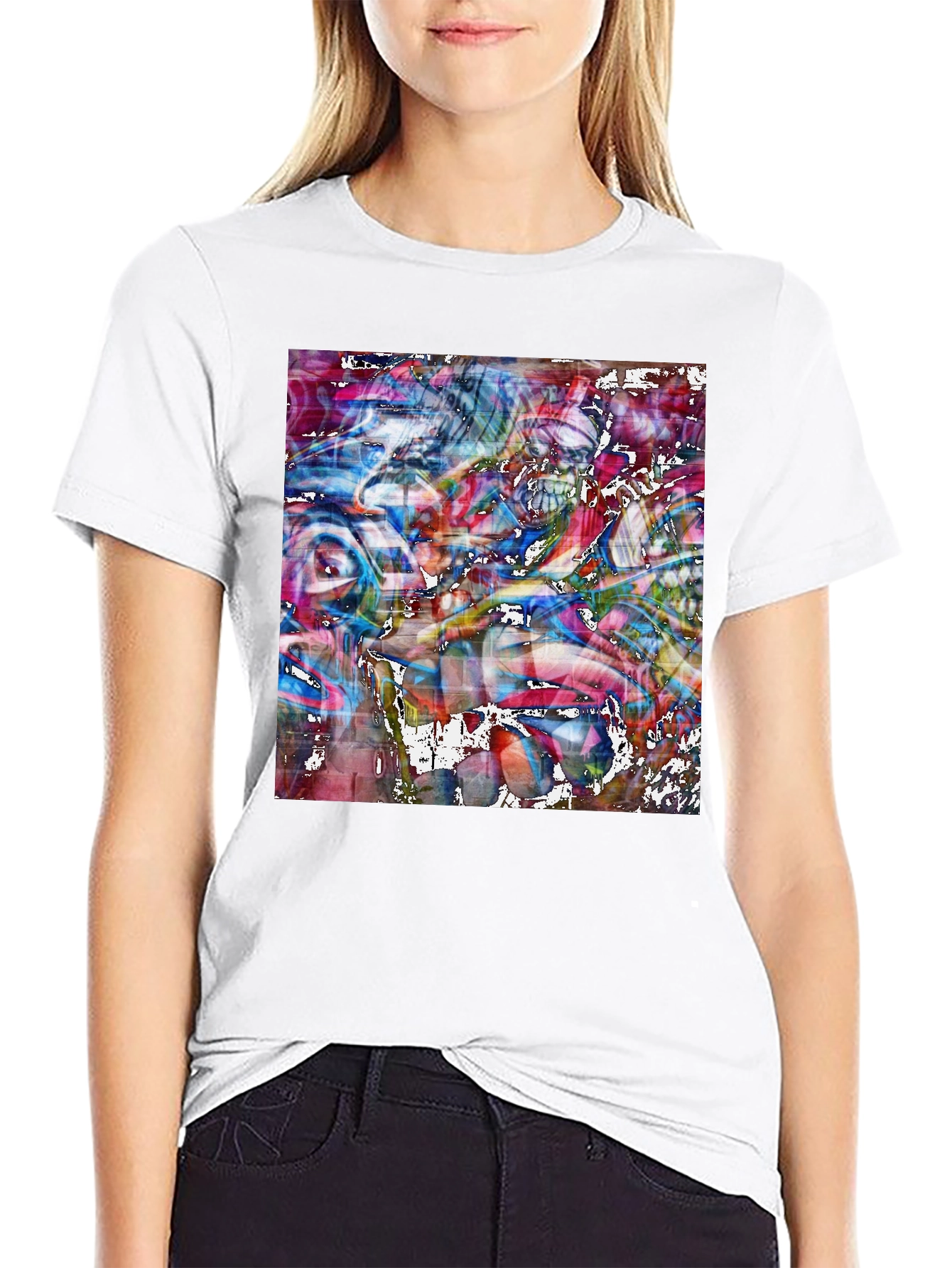 Abstract Art Graphic Black T-Shirt