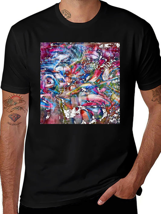 Abstract Art Graphic Black T-Shirt