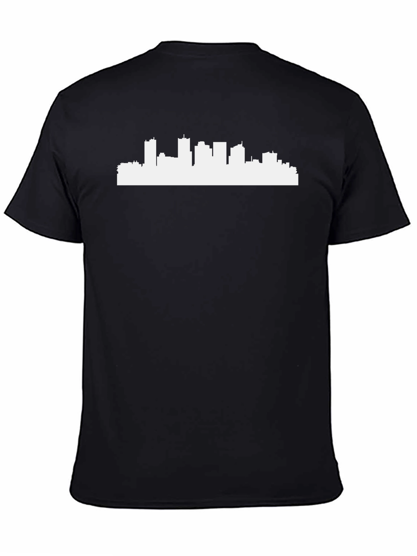 Cityscape Silhouette Graphic T-Shirt - Black
