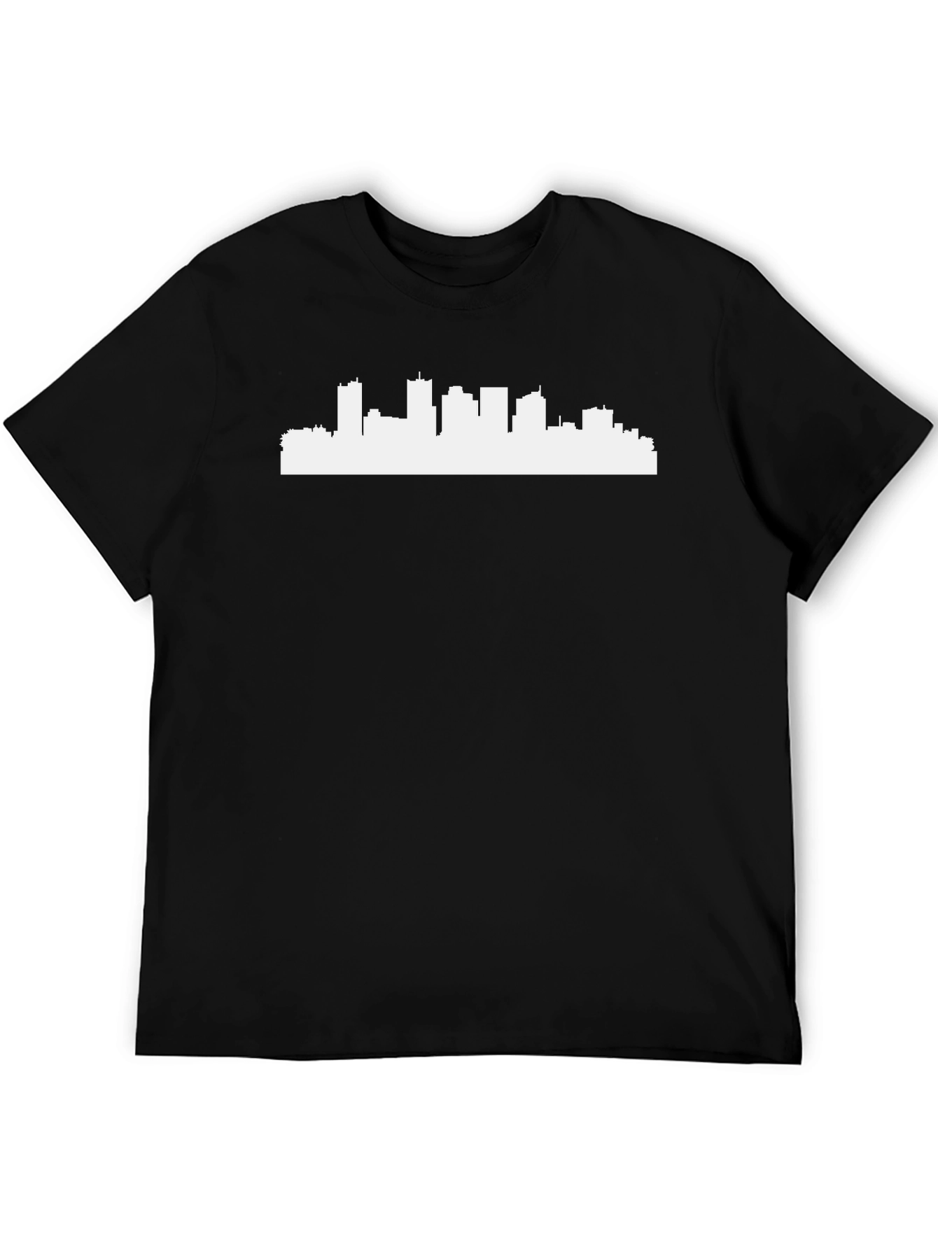 Cityscape Silhouette Graphic T-Shirt - Black