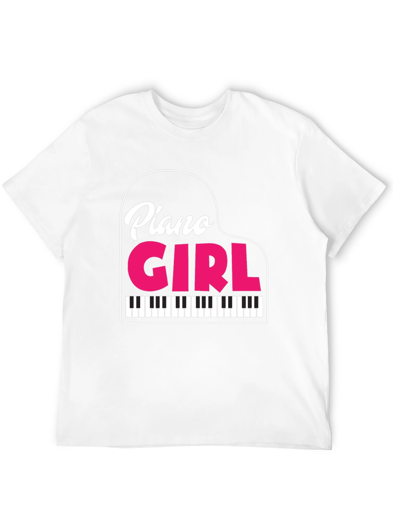 Piano Girl Graphic T-Shirt - Musician Apparel