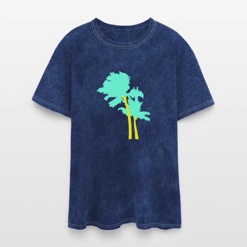 2 Palm Trees Island Tree Beach Vacation Summer Sea