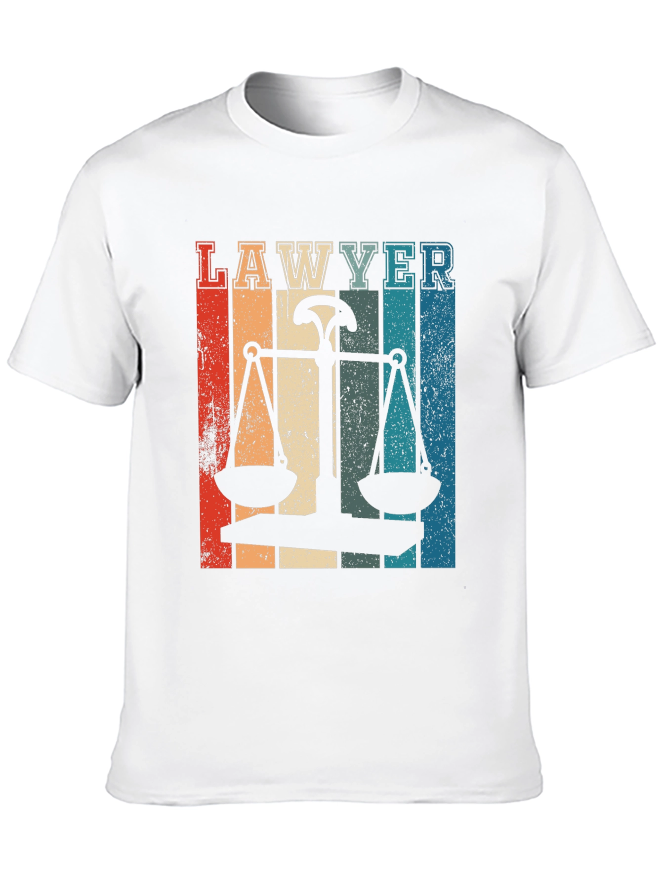 Lawyer Scales of Justice Retro Graphic Tee