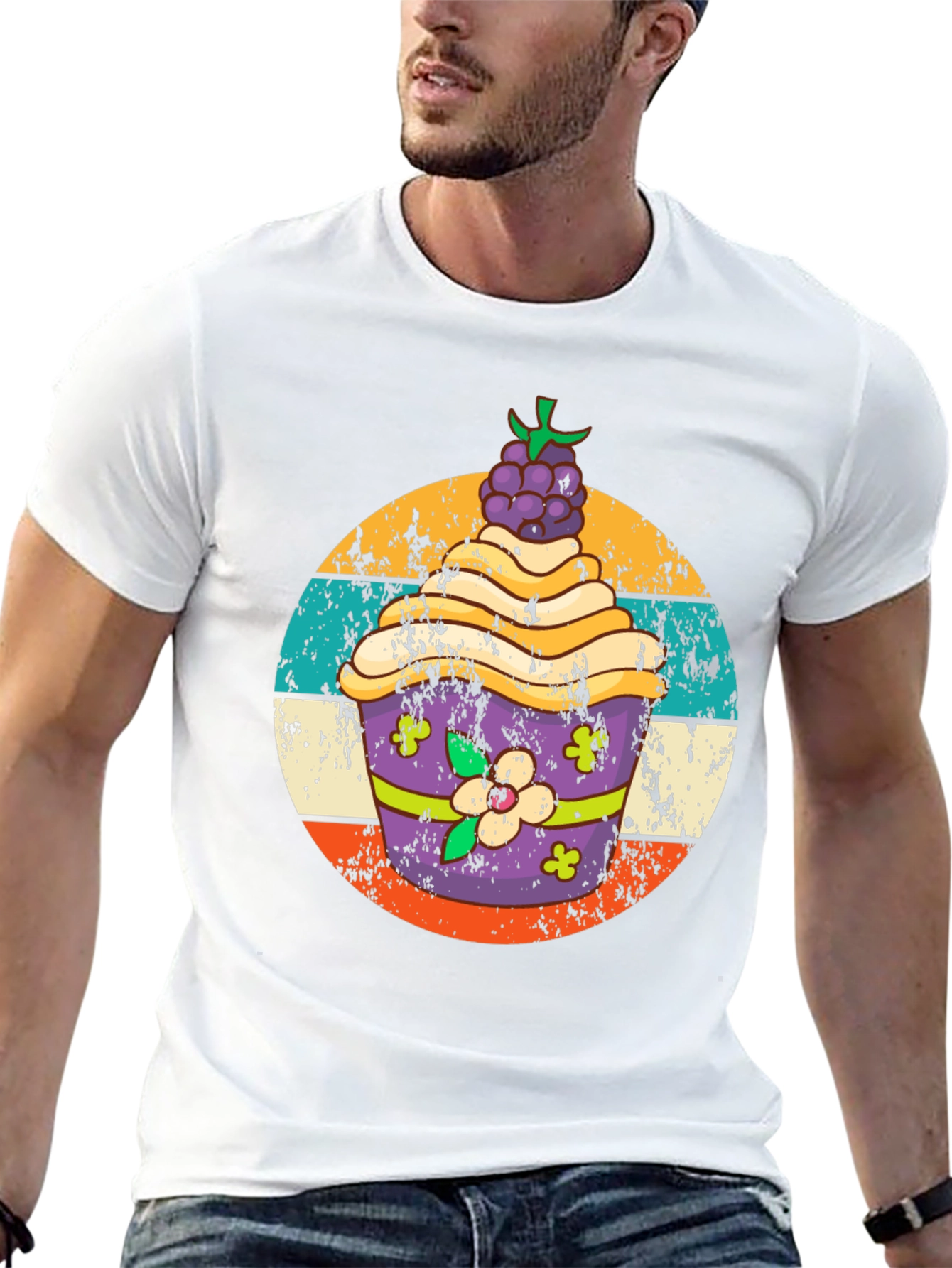 Retro Cupcake Graphic Tee