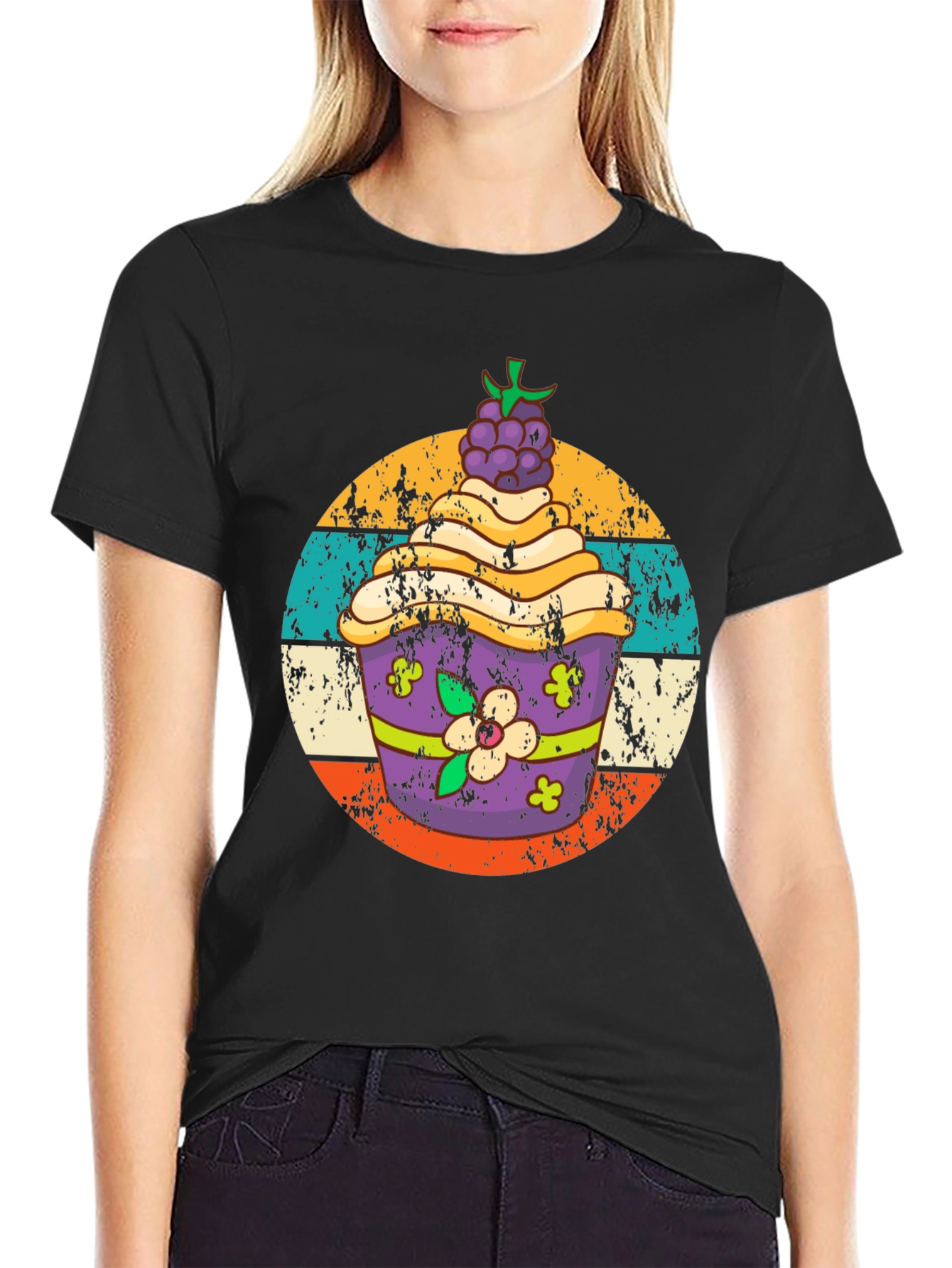 Retro Cupcake Graphic Tee