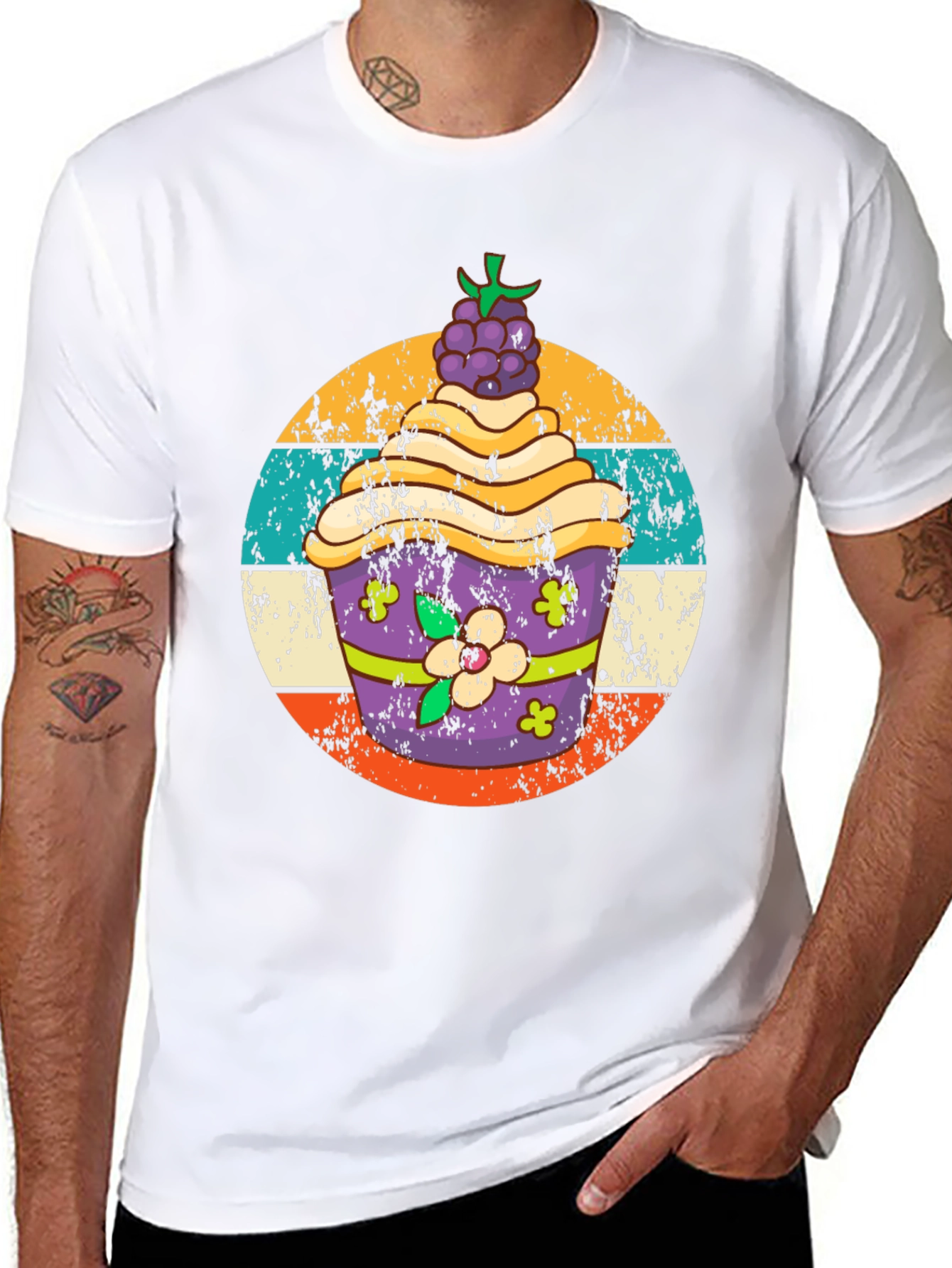 Retro Cupcake Graphic Tee