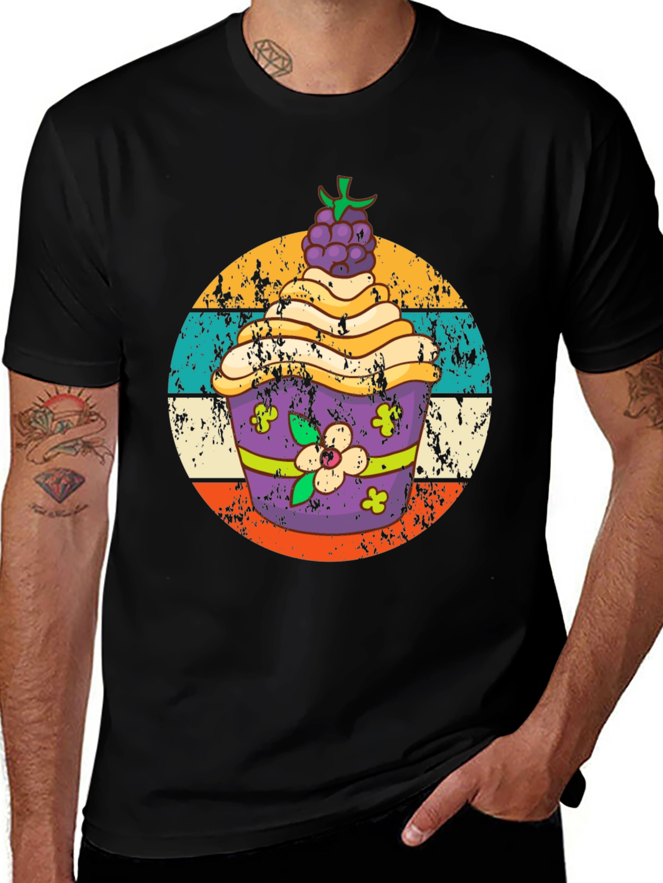 Retro Cupcake Graphic Tee