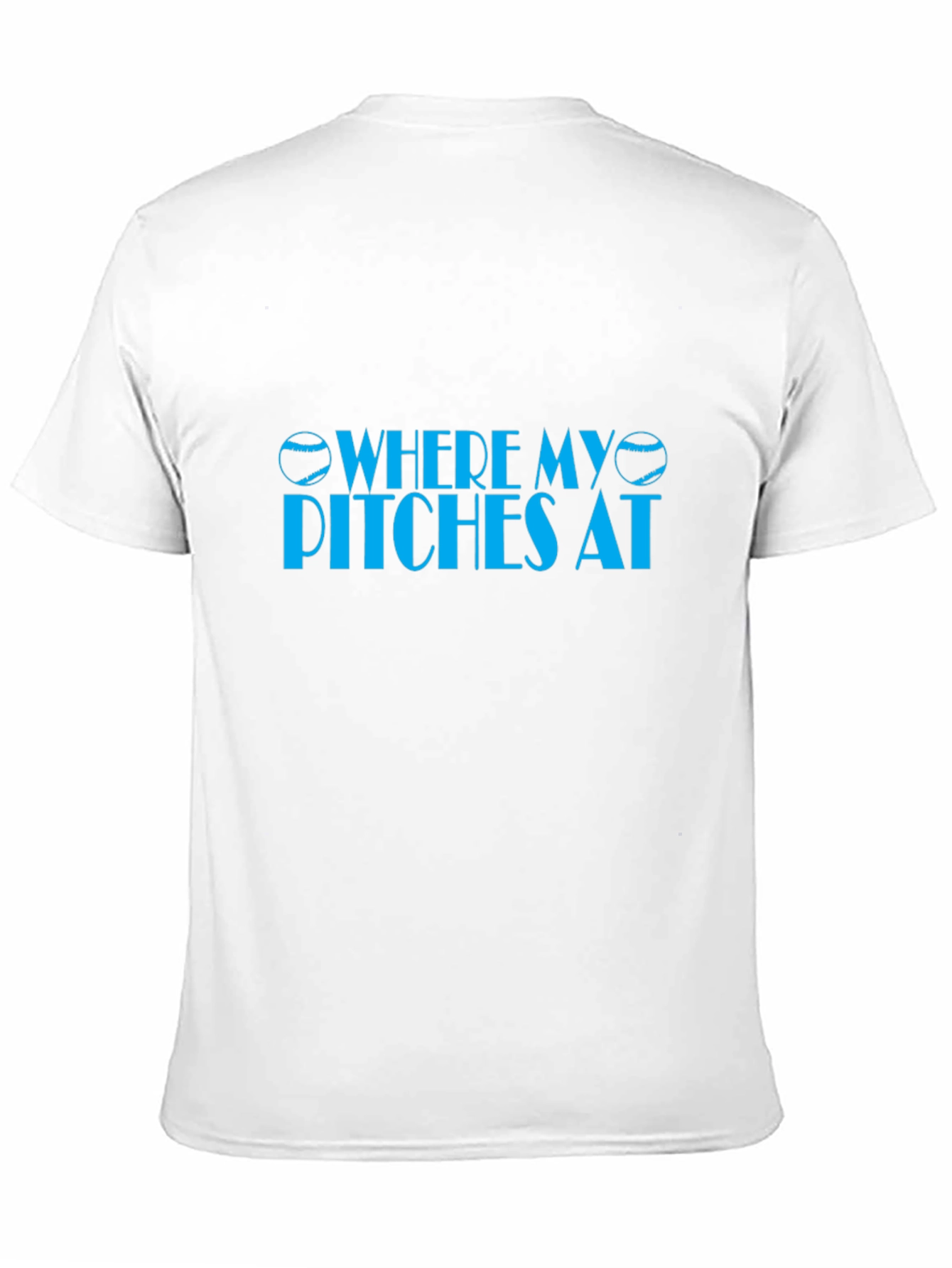 Where My Pitches At Baseball Graphic T-Shirt