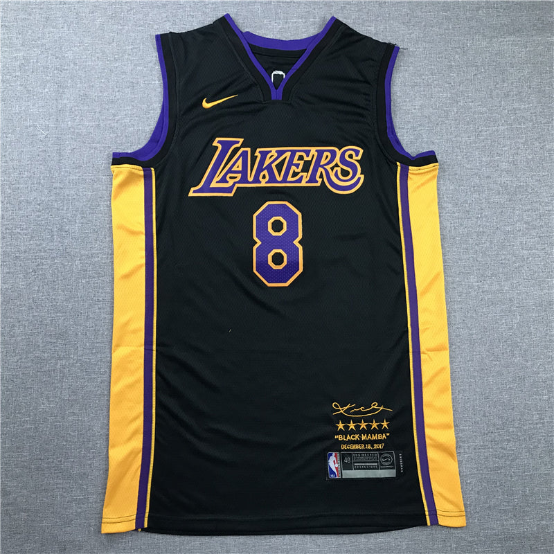 Men's Los Angeles Lakers Kobe Bryant Black #8 Swingman Player Jerseys