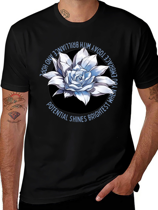 Floral Graphic Tee - Embrace Brilliance and Hope